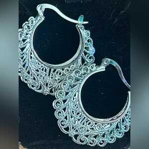 Elegant Silver Hoop Earrings